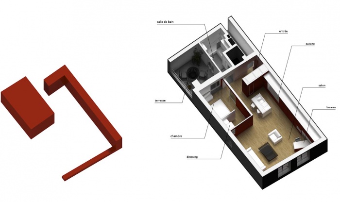 Appartement Saint-Merri : concept et organisation des espaces