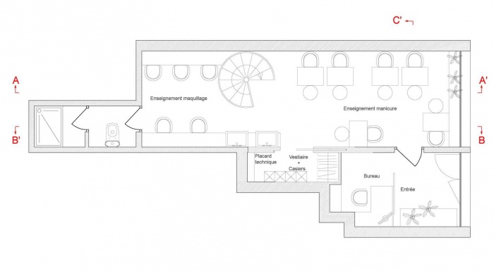 AGENCEMENT LOCAL BEAUTE : 1-RDC-APS